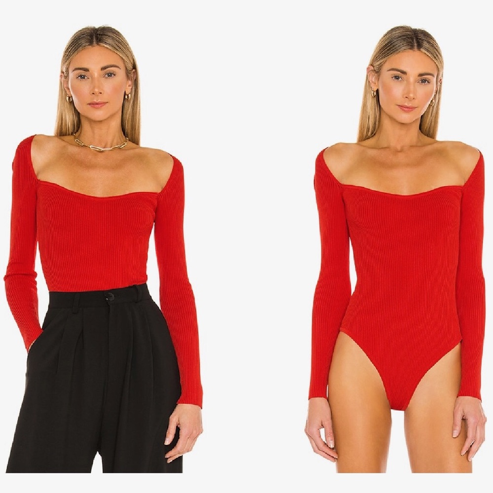 Superdown Naomi Sweetheart Bodysuit
